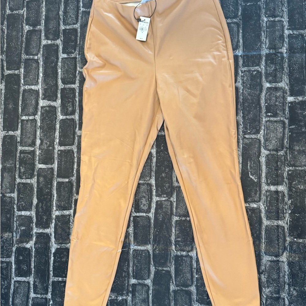 Express Camel High-Rise Trousers